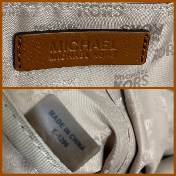 MICHAEL KORS Large Khaki/Acorn Signature BEDFORD Dome Satchel w/XB Strap - Picture 12 of 16